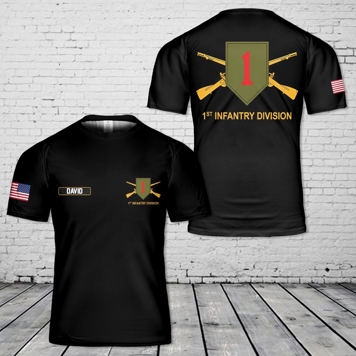Custom Name US Army 1st Infantry Division The Big Red One 3D Shirt AOP Shirt