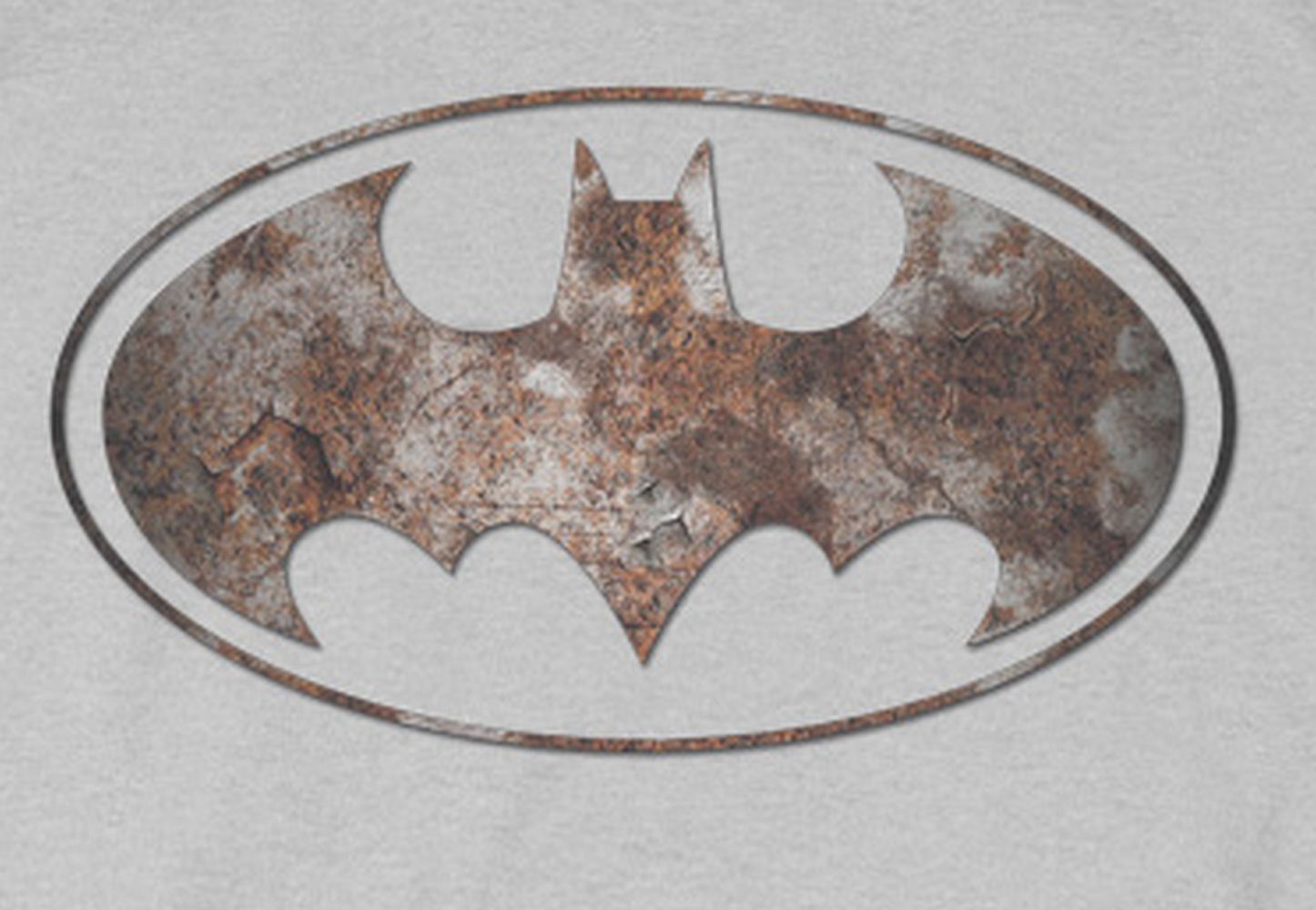 Batman « Heavy Rust Logo » T-Shirt – Adult, Child