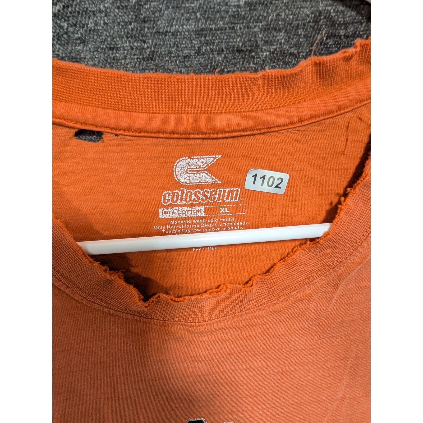 Colosseum Auburn Tigers NCAA Distressed T-Shirt Orange Mens XL 1102