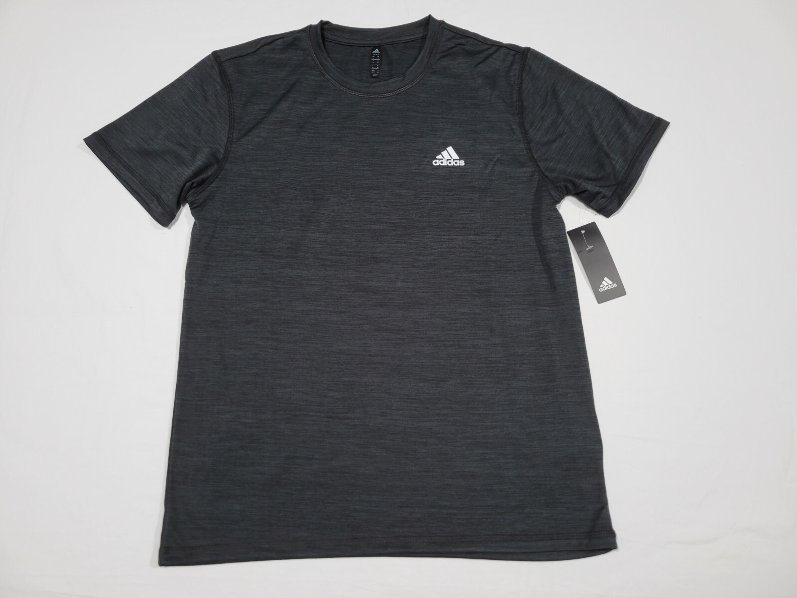Adidas Men&rsquo;s Tech Tee Short Sleeve Sports Training Shirt Black Space Dye Crew