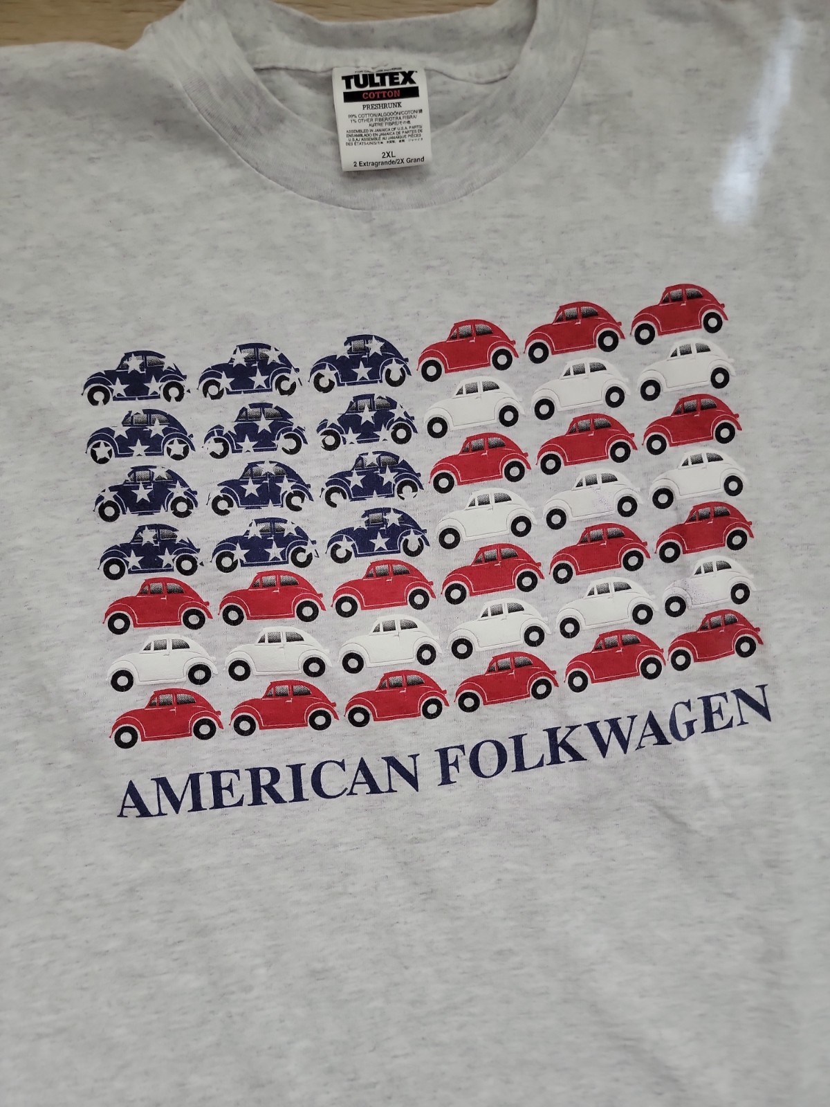 American Folkwagen Volkswagen T Shirt Grey Short Sleeve Mens 2XL