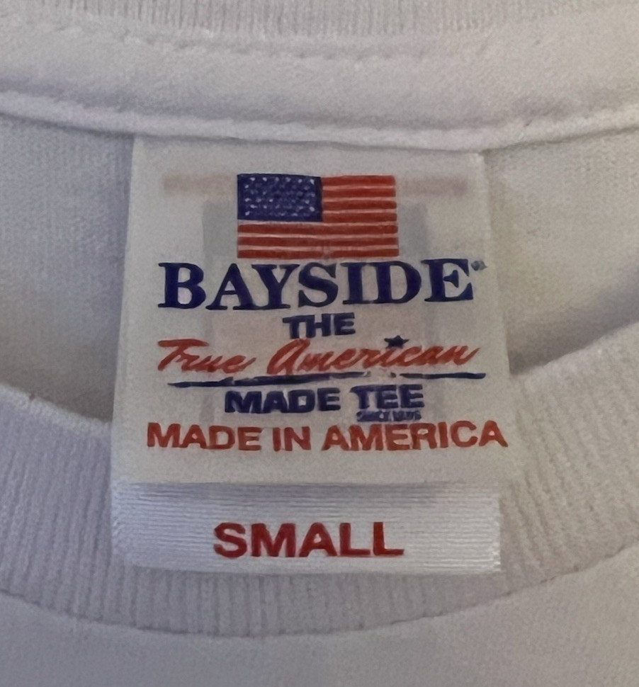 Bayside Local 3 Electrical Workers Union Double Sided White T-Shirt Size Small