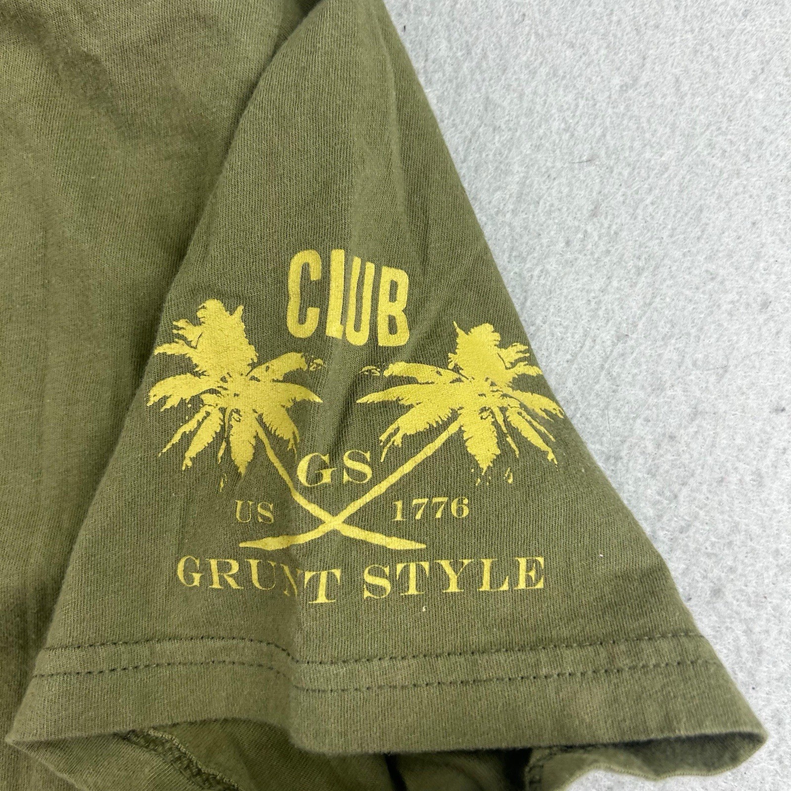 Grunt Style Shirt Mens XL Green Cotton Short Sleeves Crew Neck Tee