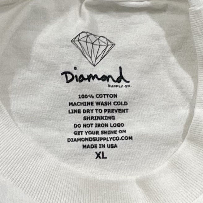 Diamond Supply Co. Chest Logo Size XL White Tee (Retail $35)