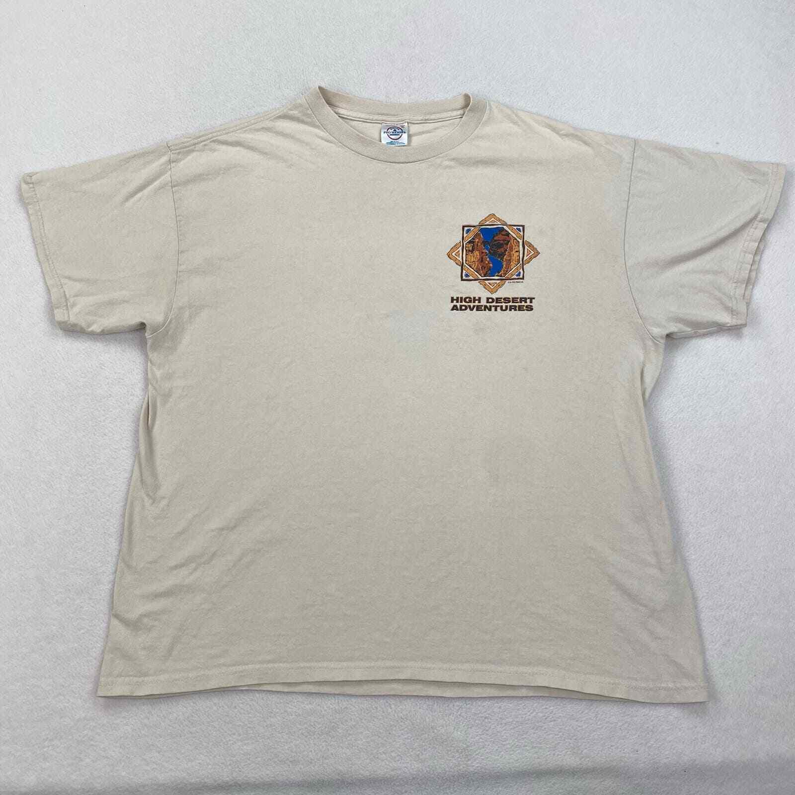 Vintage Grand Canyon Shirt Size XL Tan Short Sleeve High Desert Adventures USA