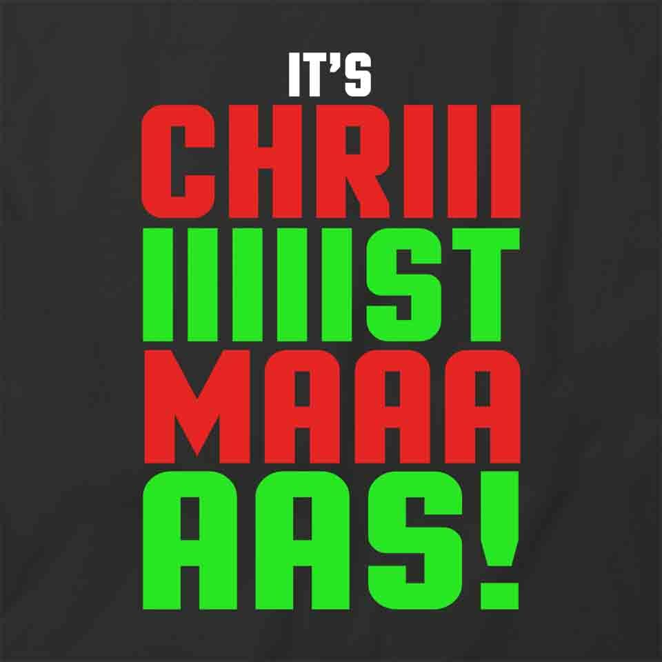 IT&rsquo;S CHRISTMAS TShirt Tee Short-Sleeved Cotton CLOTHING HOLIDAYS S1BCA188