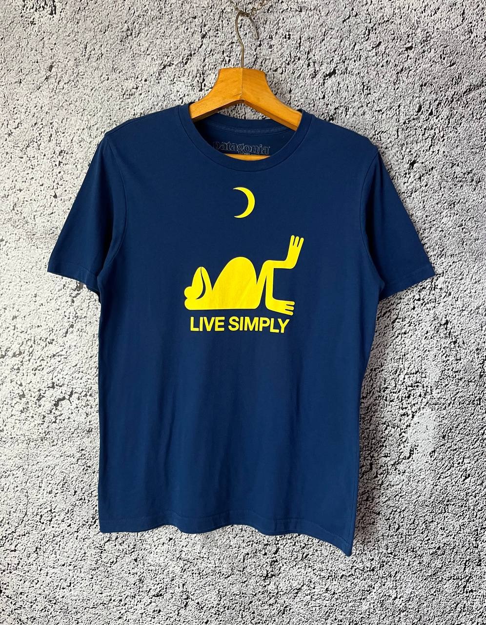 Patagonia Live Simply T-Shirt Blue Outdoor Valley Organic Cotton Size XS