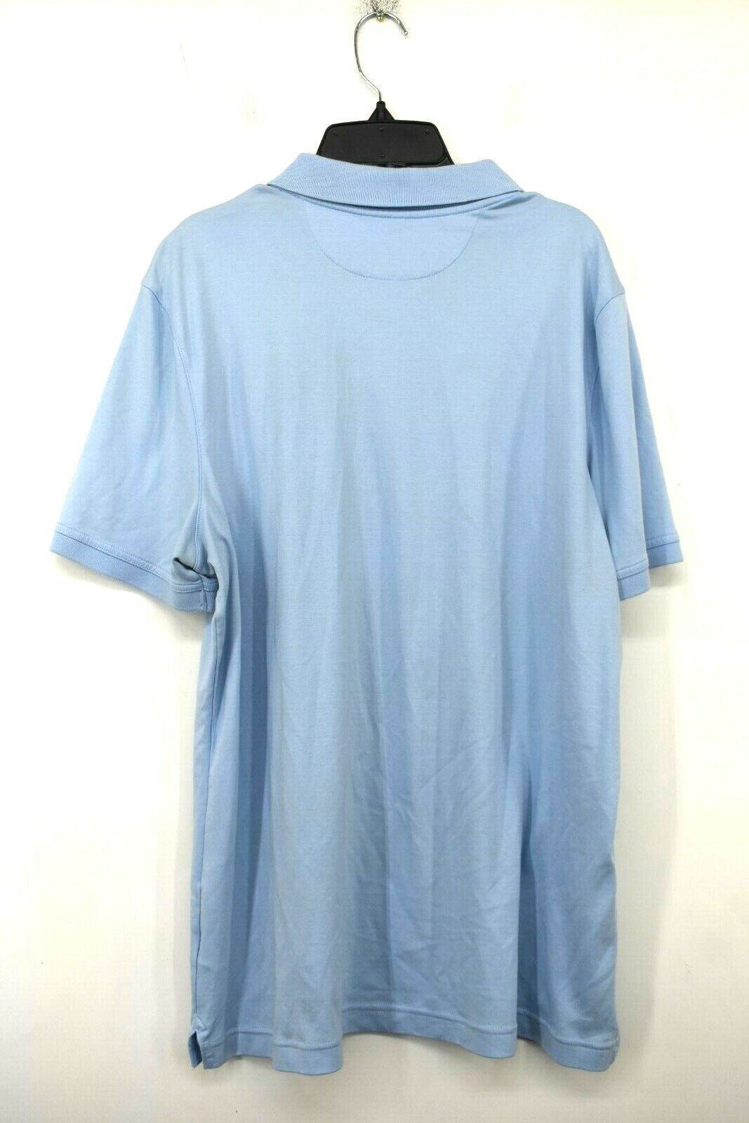 Banana Republic Mens Blue Short Sleeve Luxury Touch Athletic Cotton Polo Sz L