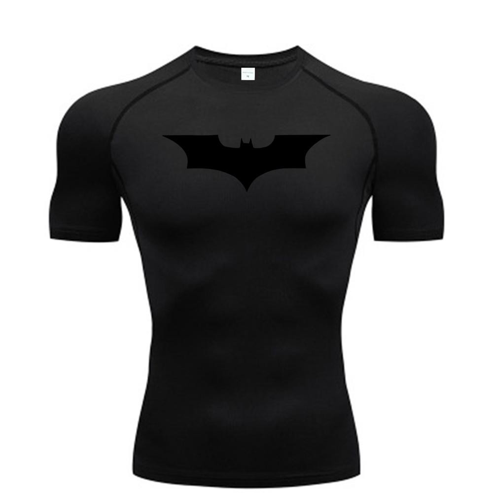 Bat Printed Men&rsquo;s Tight T-shirt Running Compression Compression T Shirt Gym .