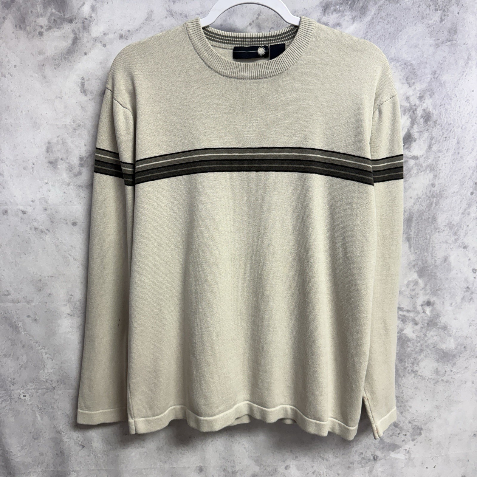 Vintage Skate Knit T Shirt Mens M Striped Long Sleeve Y2K Grunge Skateboarding