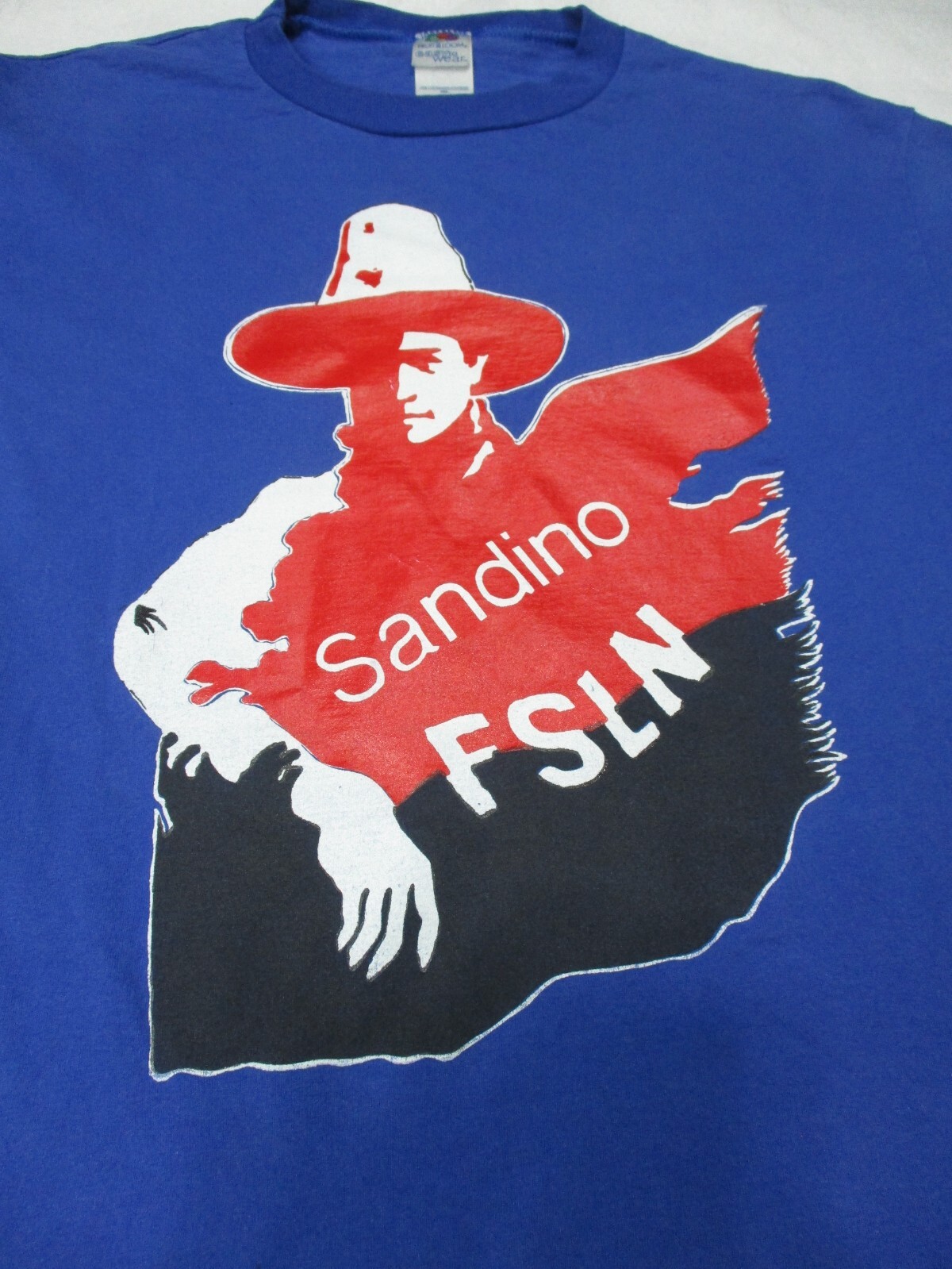 Vintage FSLN Sandino T Shirt Mens S W38inxL27in Tee 50 50 NICARAGUA Must Survive