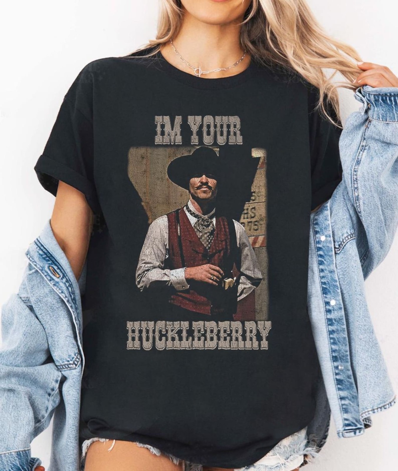 I&rsquo;m Your Huckleberry Shirt, Vintage Doc Holliday Graphic Tee