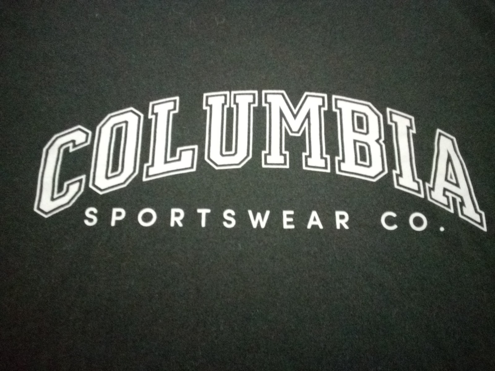 Columbia T-Shirt Men M Black Logo Crew Long Sleeve