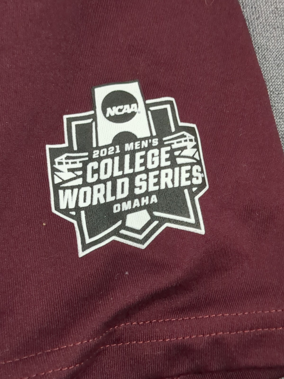 Adidas Creator Tee MSU Baseball National Champs 2021 T-shirt Maroon Men&rsquo;s Large