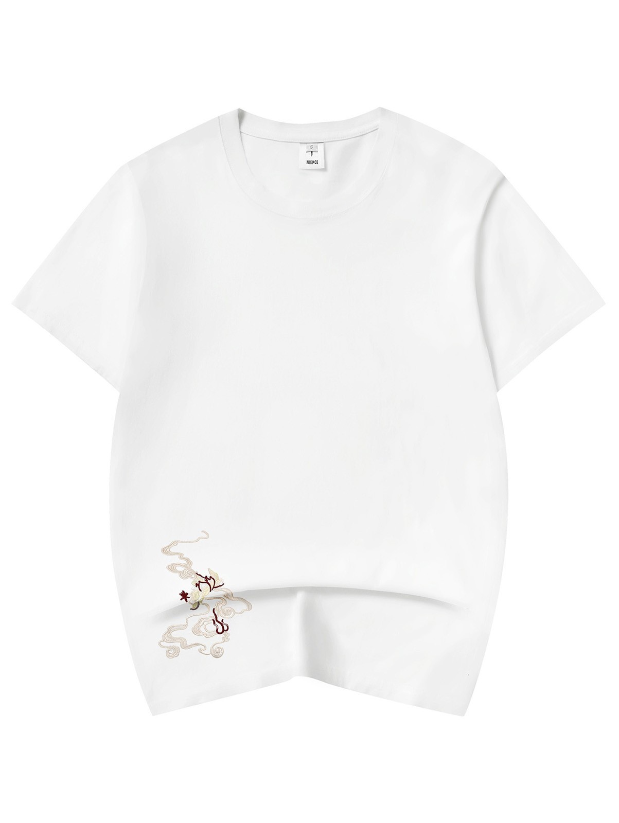Niepce Japanese Streetwear Embroidery T-shirt Rebirth of the Phoenix Graphic Tee