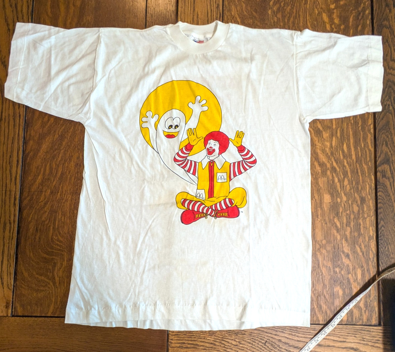 1990s Ronald McDonald w/Ghost Dutch T-Shirt * Vintage SS * Size M * Halloween