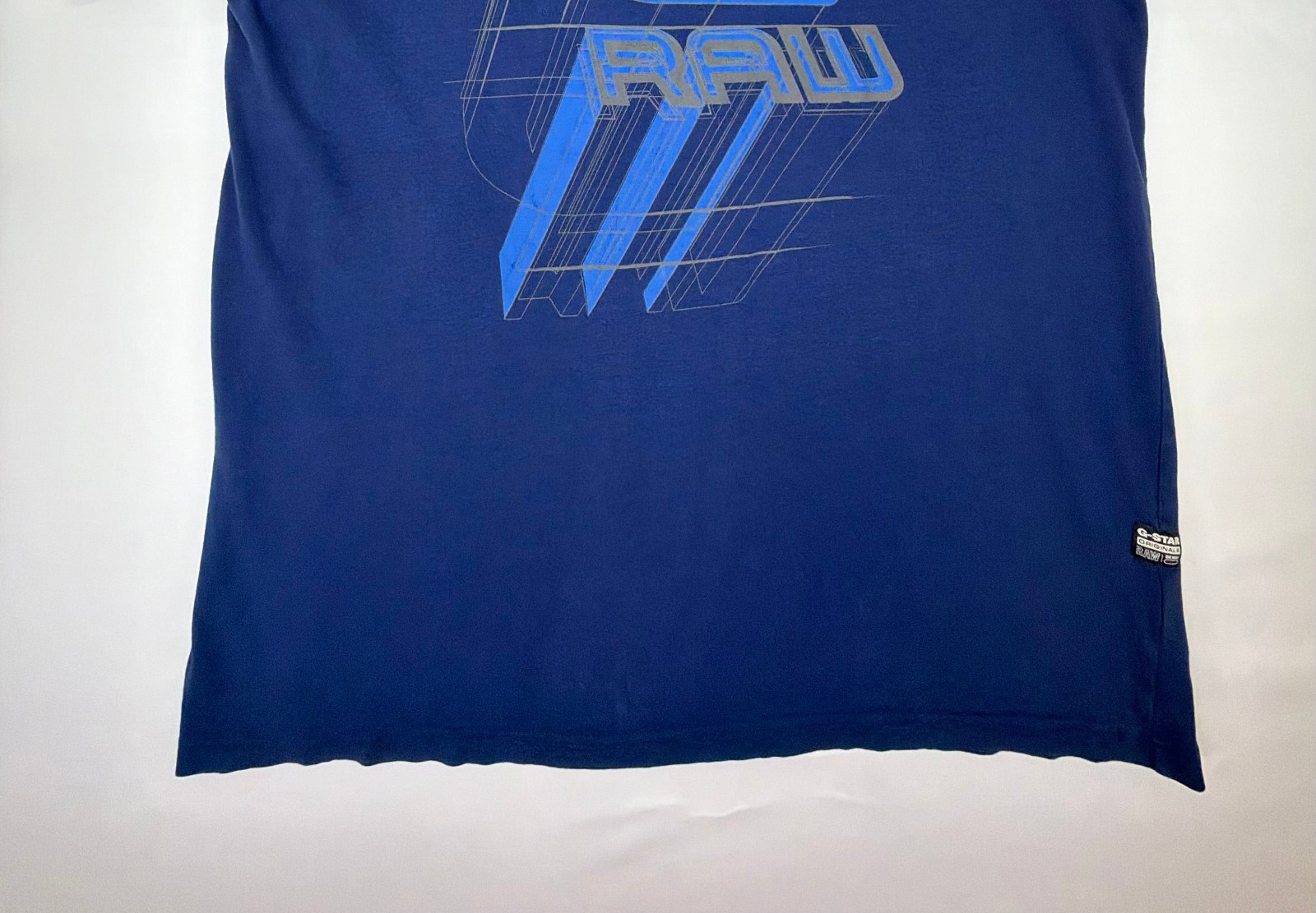 G-Raw Men&rsquo;s Graphic T-Shirt Crew Neck Short Sleeve Casual Size XXL Blue