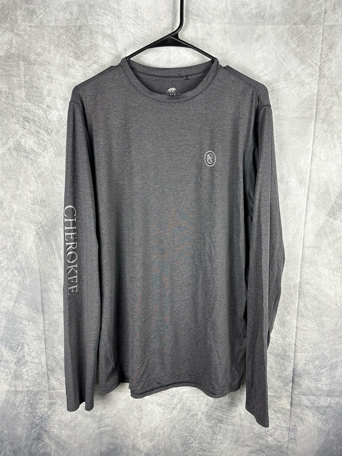 Greyson Sport Shirt Men&rsquo;s Medium Gray Sport Performance Golf Long Sleeve Wolf