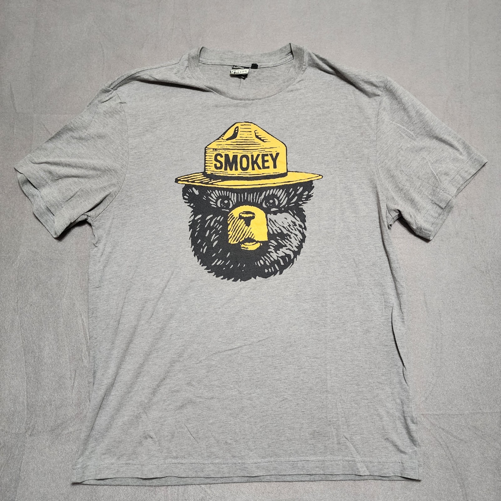 Filson Smokey The Bear Men&rsquo;s XL Grey Shirt Prevent Forest Fires Alaska Outfitter