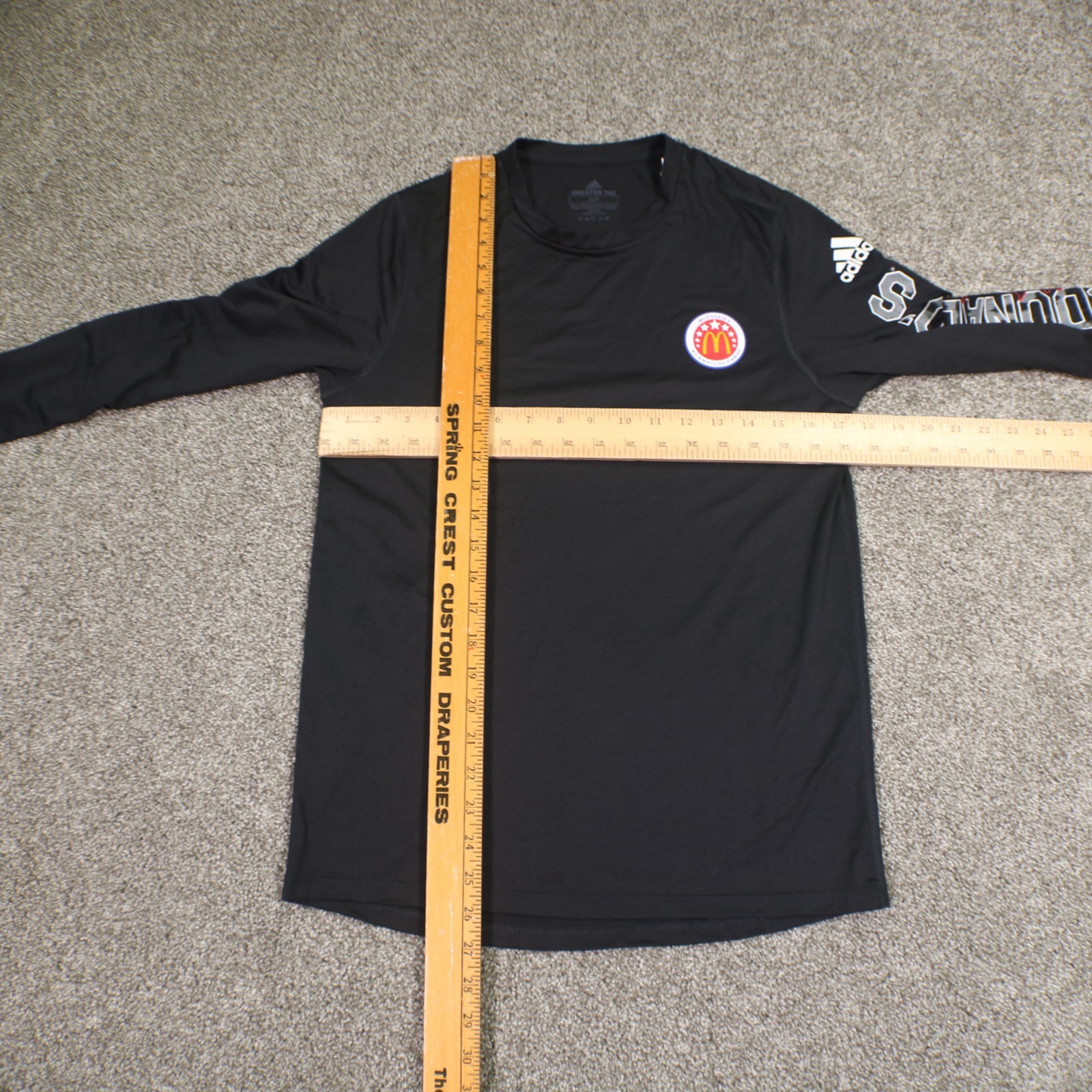adidas x McDonalds All American Shirt Mens Small Black Long Sleeve Creator Tee