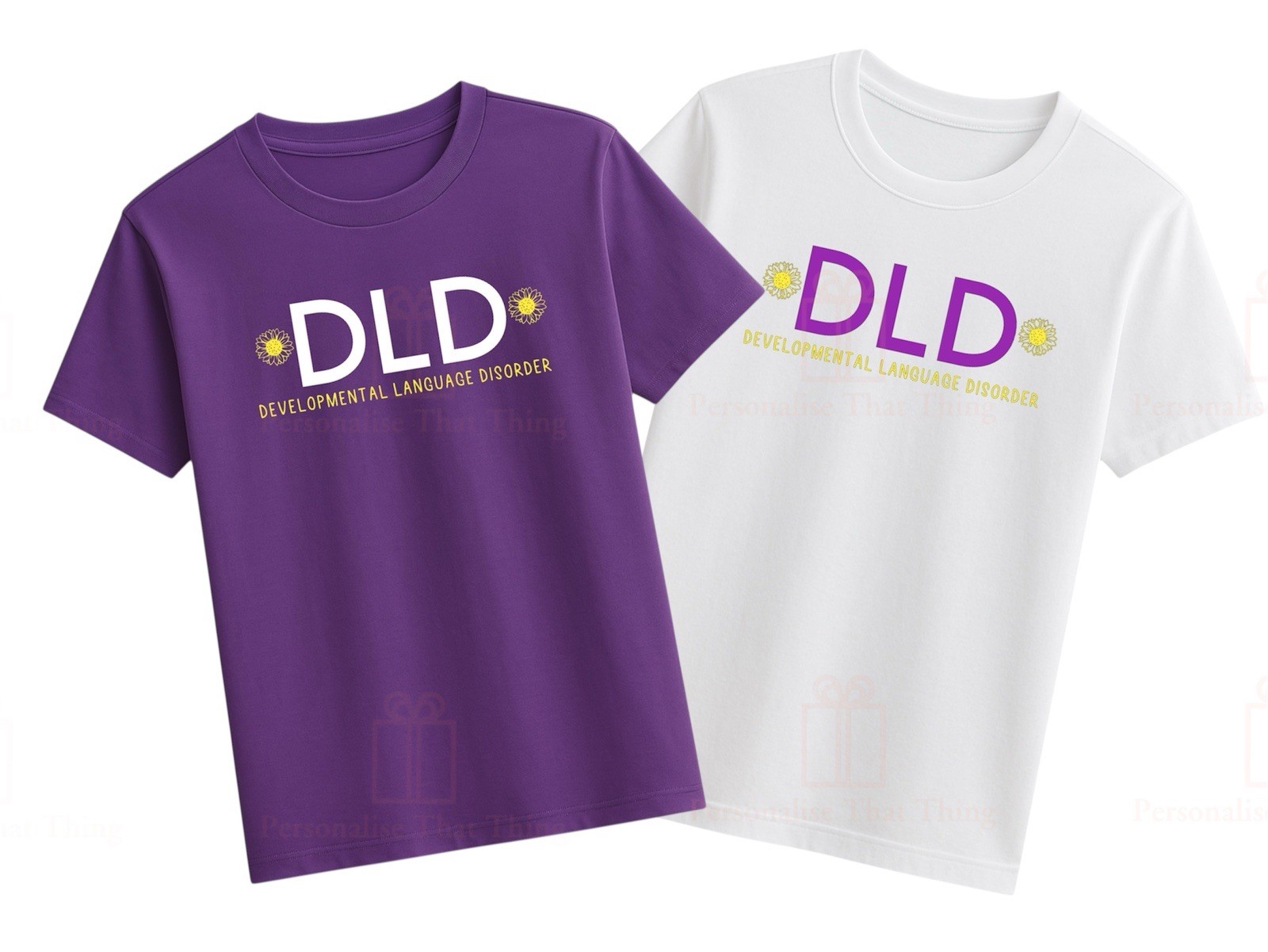 Developmental language disorder sunflower Tshirt – raising awareness DLD day