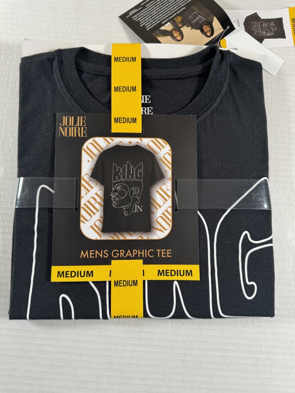 Jolie Noire Men&rsquo;s Black History Graphic Print Short Sleeve Medium Crewneck Tee