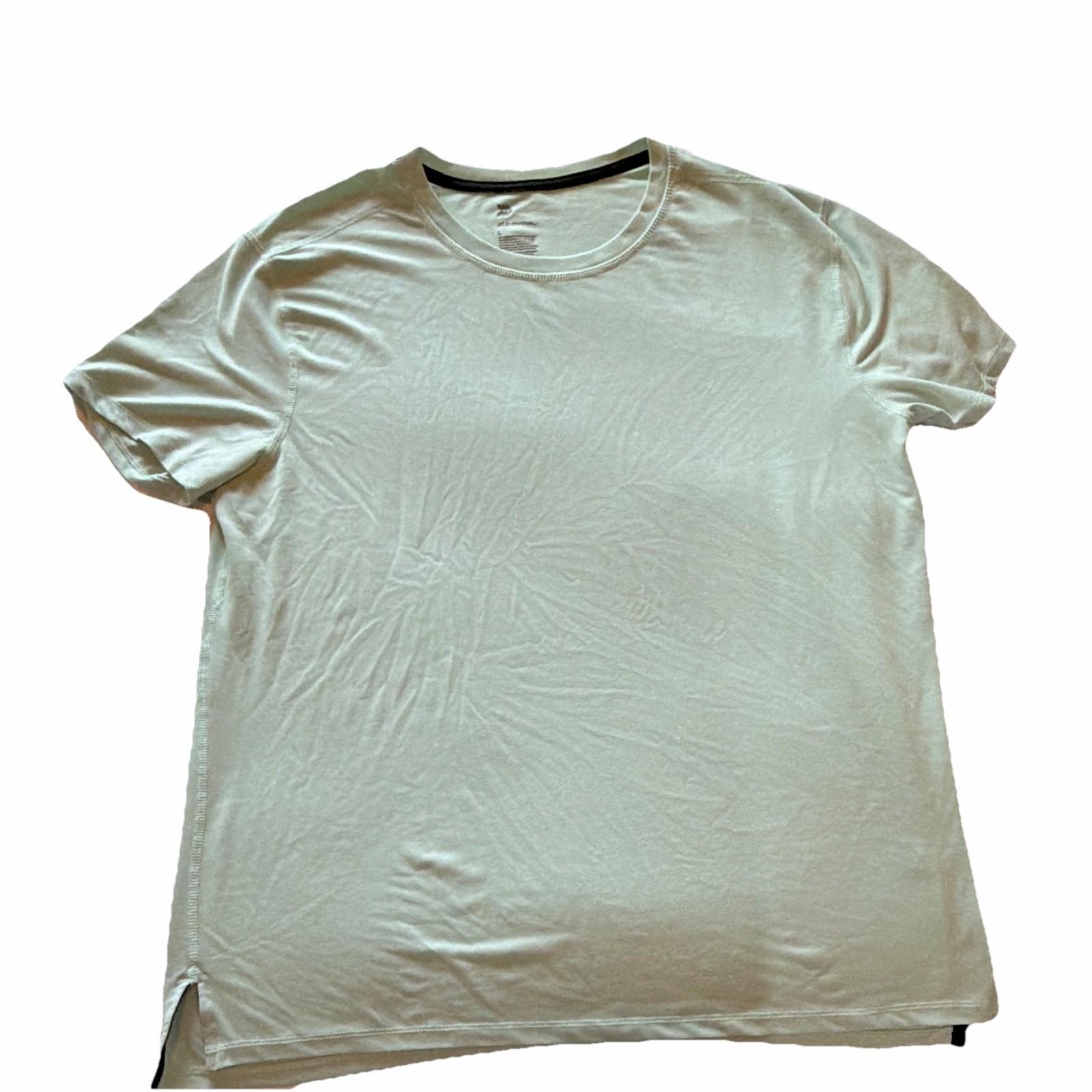 All in Motion Men&rsquo;s L Light Green Solid Crew Neck Short Sleeve T-Shirt