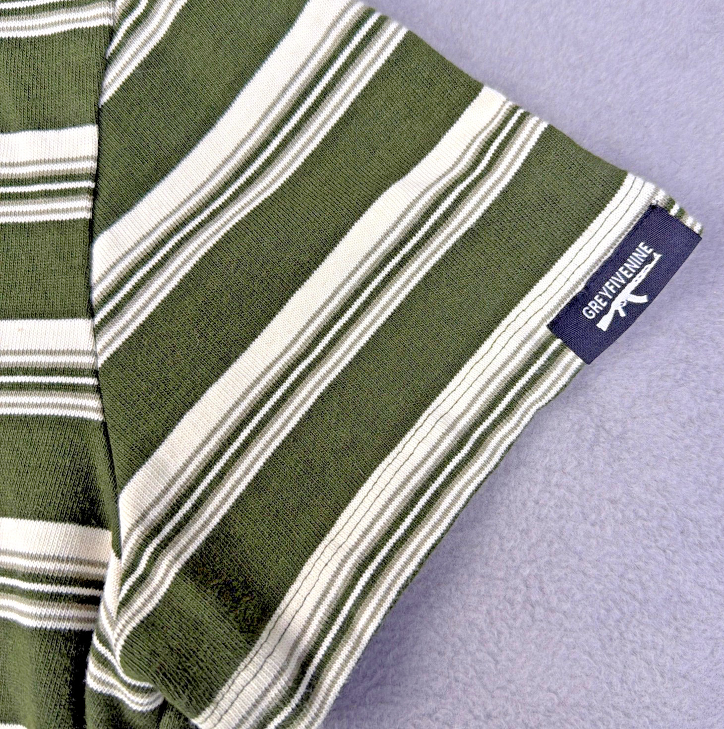 G59 Records Suicideboys Medary Striped Shirt Sz Large Green