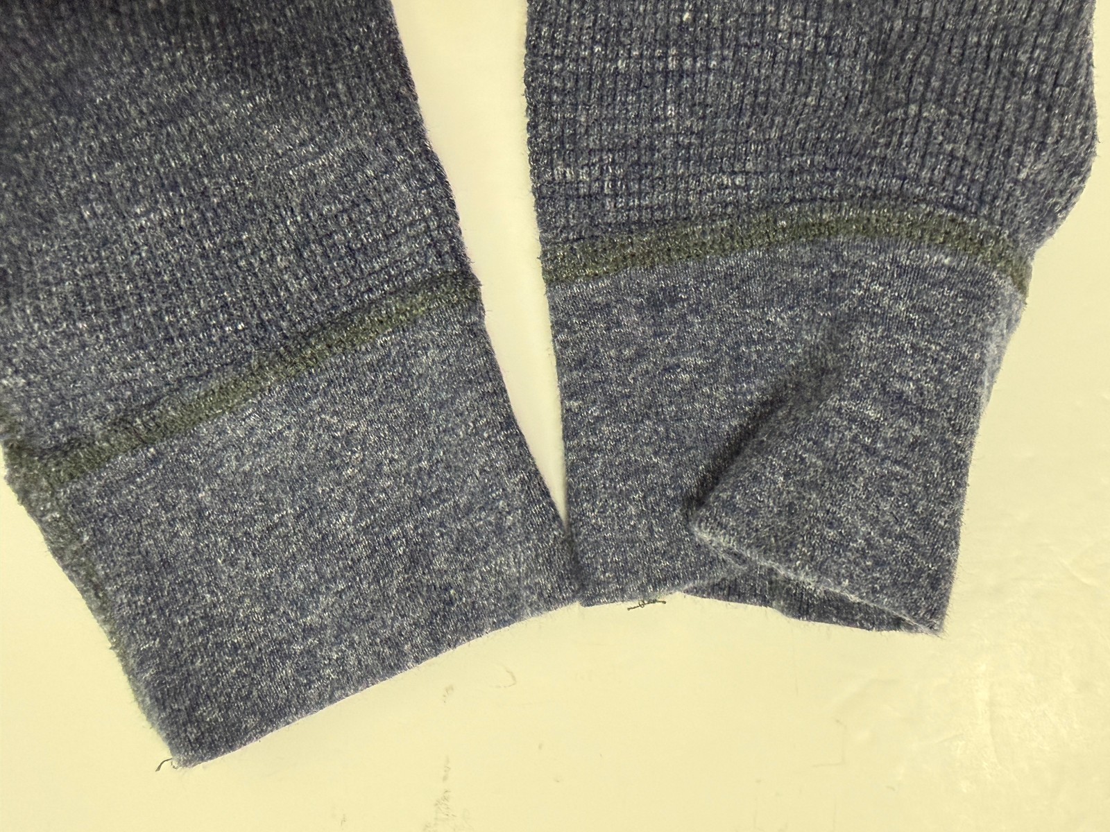 Wallace Barnes Shirt Men Medium Waffle-Knit Henley Thermal Minimal Heather Navy