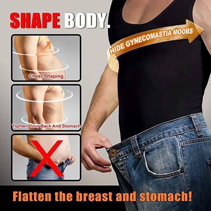 # Men&rsquo;s Body Shaper Slimming Shirt Compression Sauna Vest Elastic Slim Shapewear
