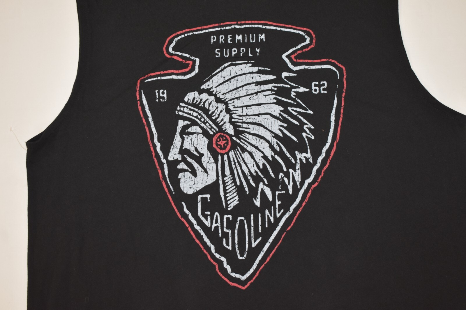 Fifth Sun Mens Retro Indian Head Premium Supply Gasoline Hooded Shirt New 2XL