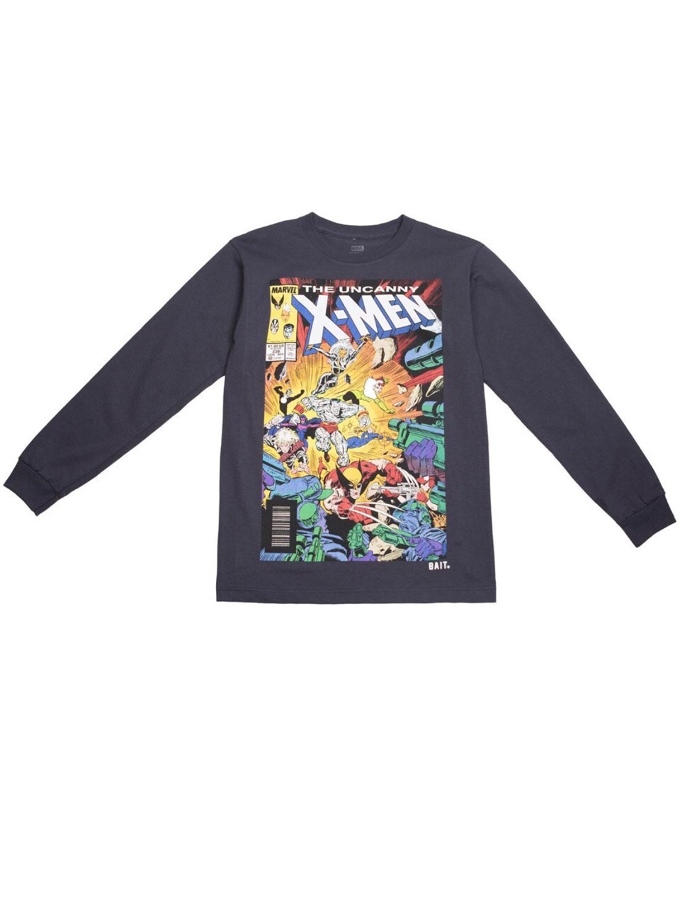 Bait x Marvel x Champion Uncanny X-Men Long Sleeve Shirt Size Large Navy New