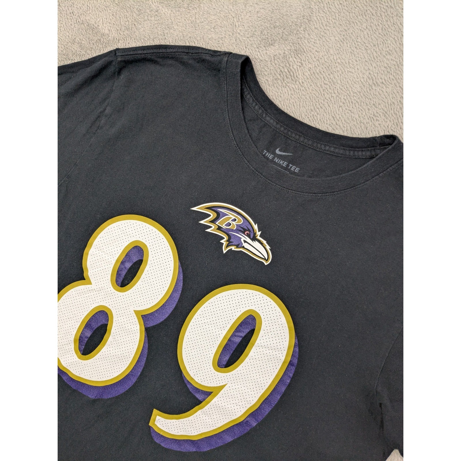 Nike Baltimore Ravens Mark Andrews 89 NFL Football T Shirt Men&rsquo;s Large Black