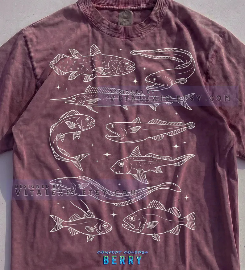 Deep Sea Fish Ocean Marine Life Aquatic Animal Comfort Tee
