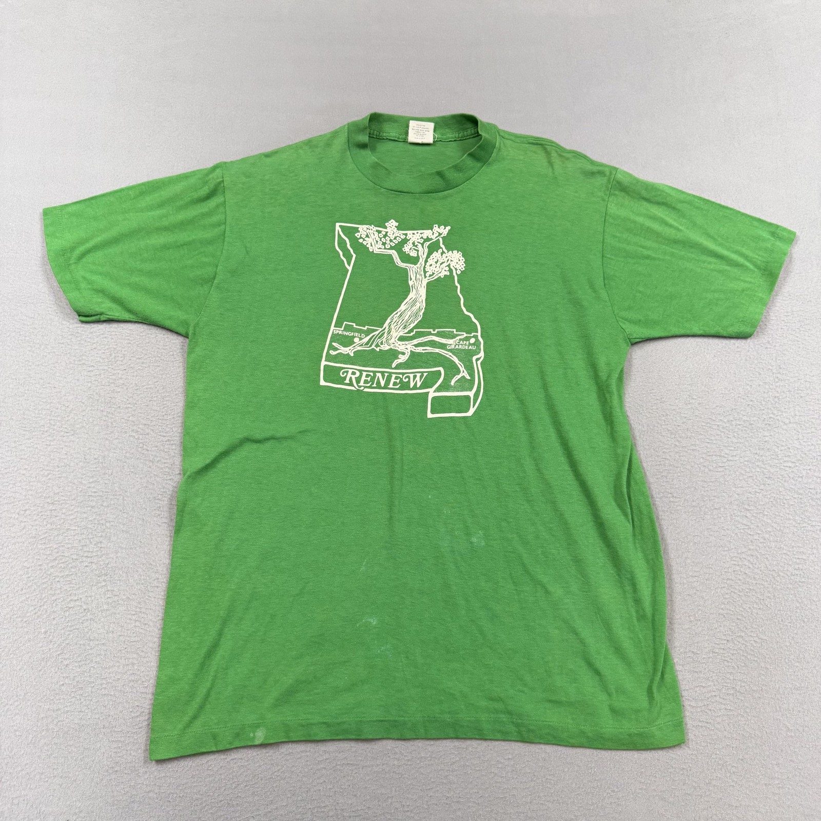 Vintage Bantam Shirt Mens XL Green Renew Missouri St Peters Church Tee