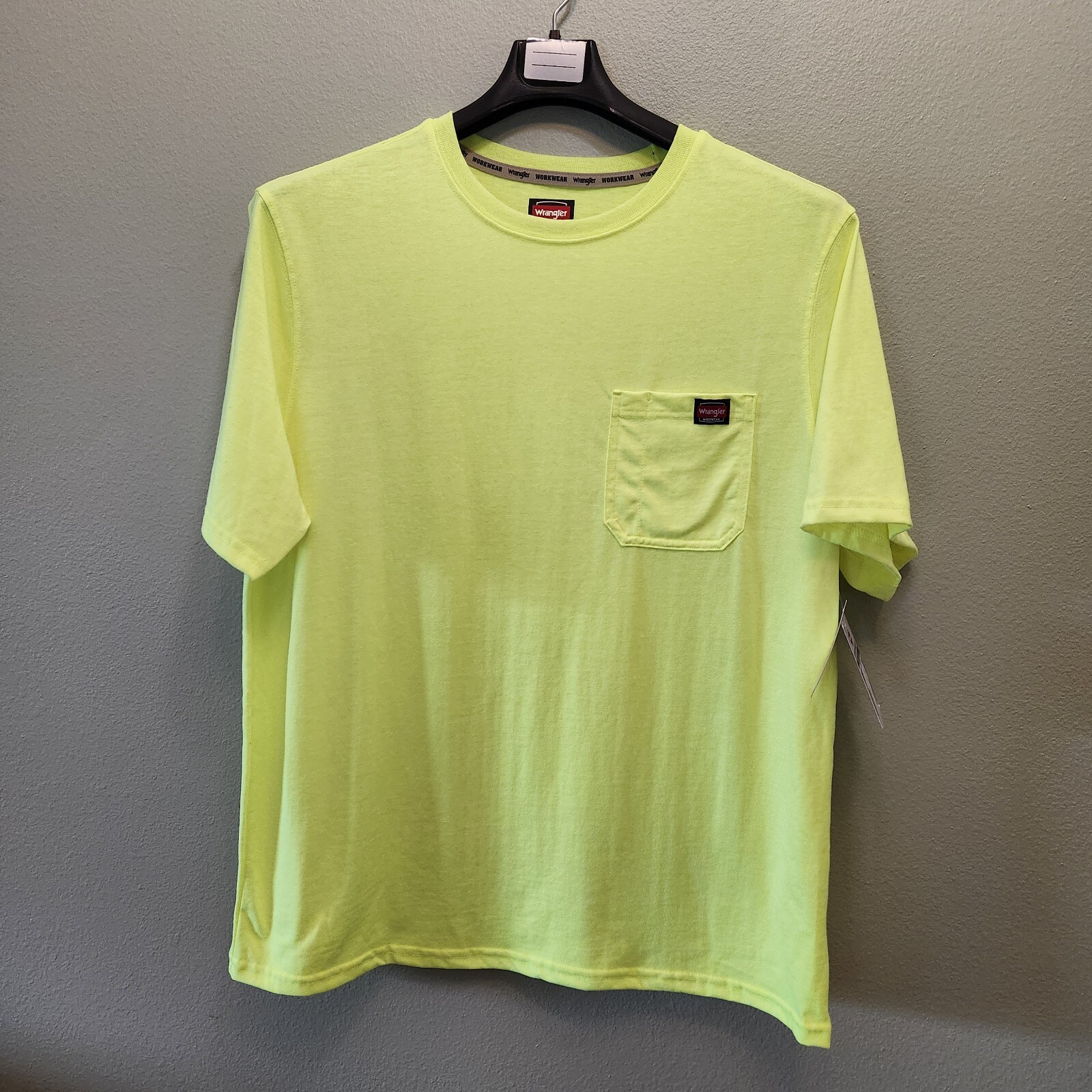 Wrangler Workwear Safety T-Shirt Men&rsquo;s 3X-Large Pen Pocket High-Viz Yellow *NEW*