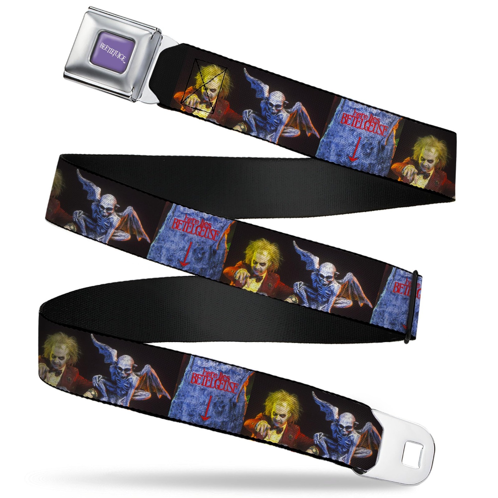 Beetlejuice Belt, Seatbelt Buckle Belt, Beetlejuice Graveyard Gargoyle Pose B…