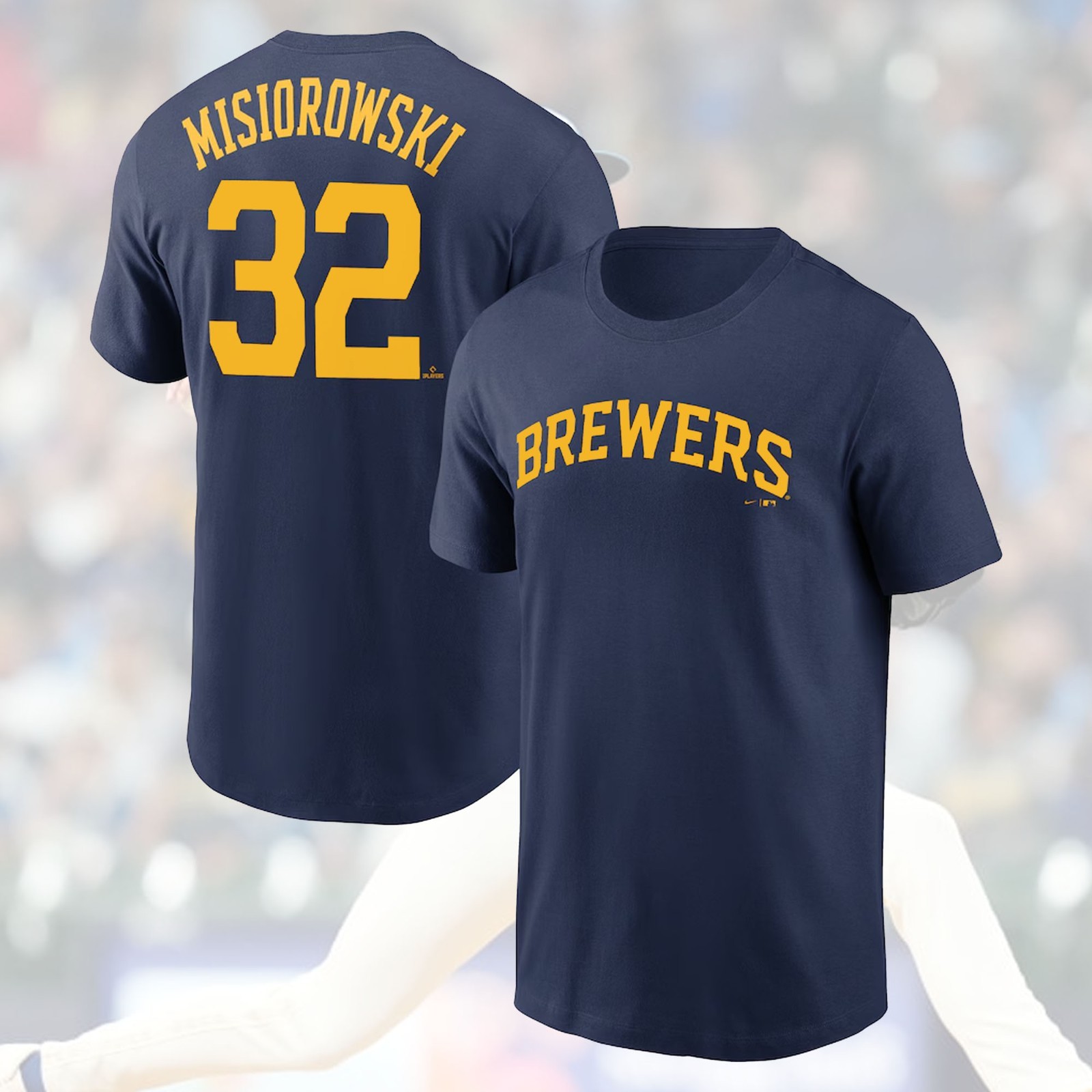 HOT ITEM! Jacob Misiorowski 32 Milwaukee Brewers 2026 Name & Number For Fans