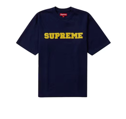 Supreme Tee 23AW COLLEGIATE S TOP L Large COTTON Navy Michigan