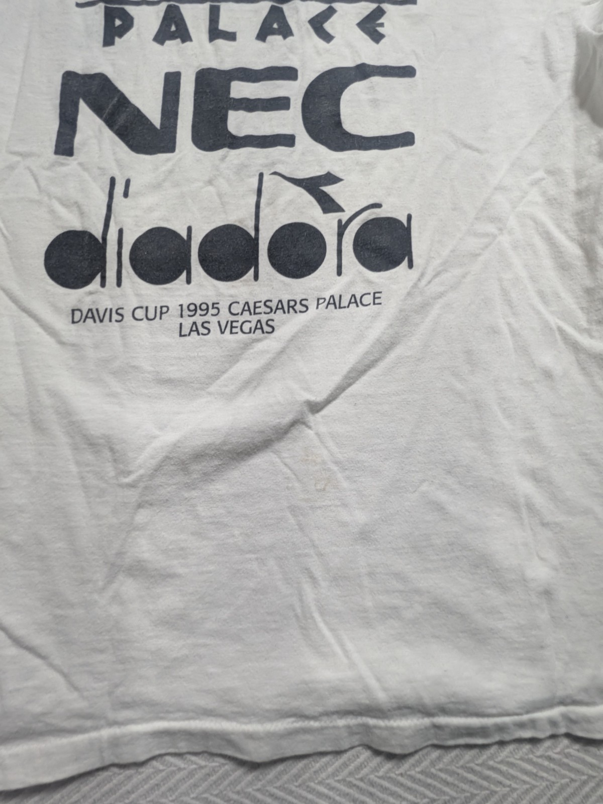 Vintage 1995 Davis Cup NEC Caesars Palace Las Vegas Diadora T Shirt USA XL