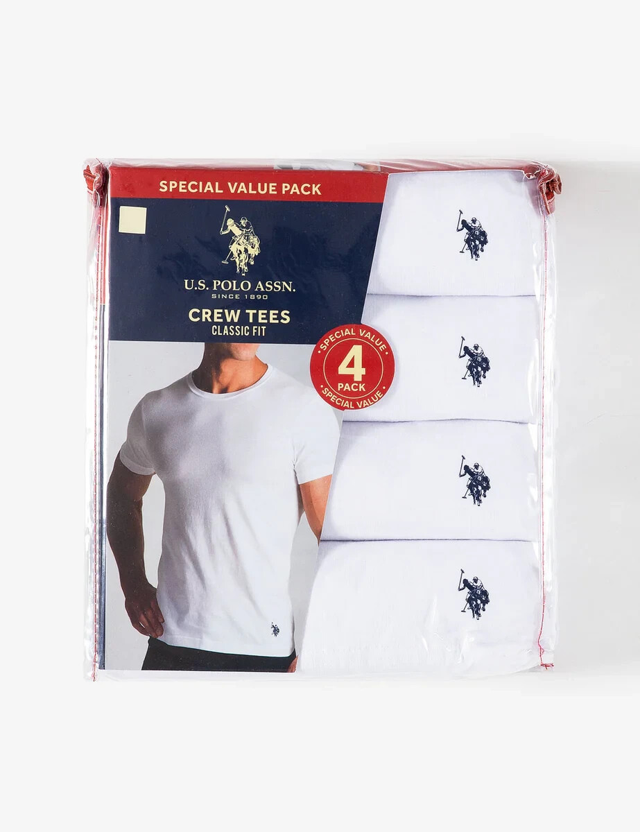 U.S.POLO ASSN.® Men&rsquo;s 4 Pack CREW-NECK TEES “ Classic Fit ”