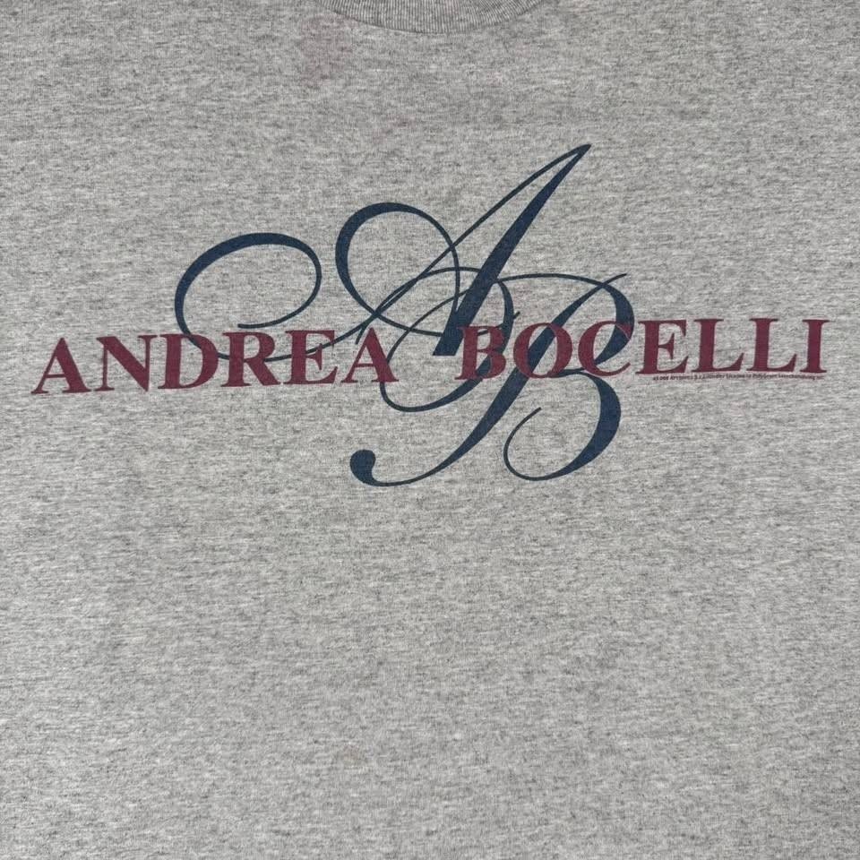 Vintage 1998 Andrea Bocelli Opera Tour of the Americas T-Shirt Gray XL