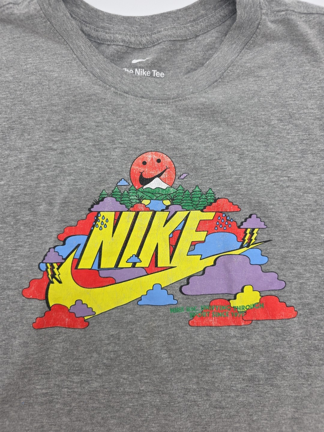 Nike The Nike Tee Swoosh T-shirt Men M Gray Tee.#44600