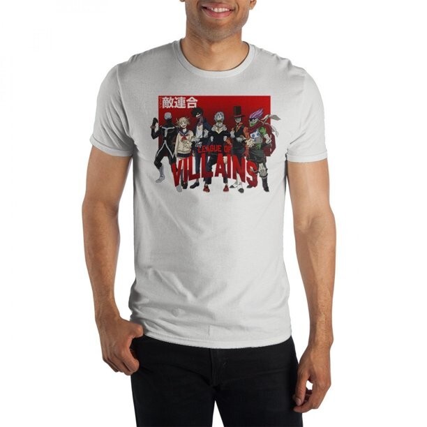 My Hero Academia Mens League of Villains White T-Shirt New M, L, XL, 2XL