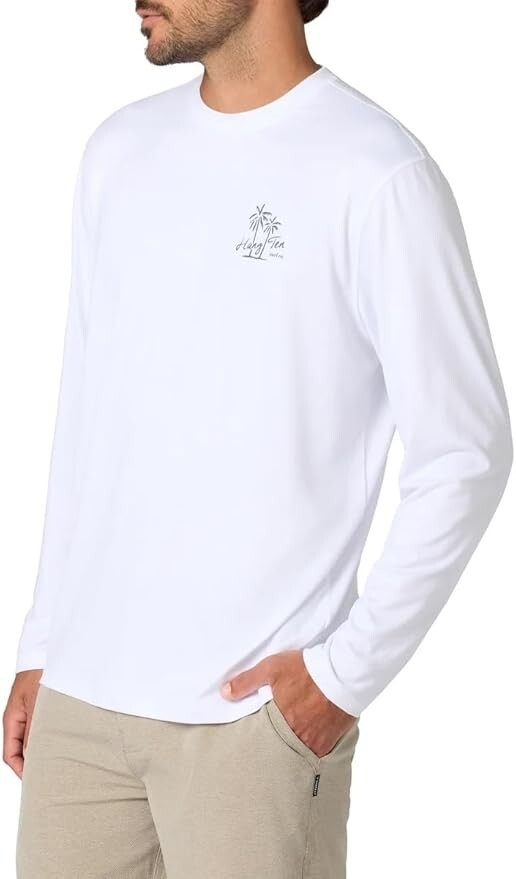 Hang Ten Men&rsquo;s Long Sleeve Sun Tee, UPF 50+, Quick-Dry Fabric, Lightweight, XL