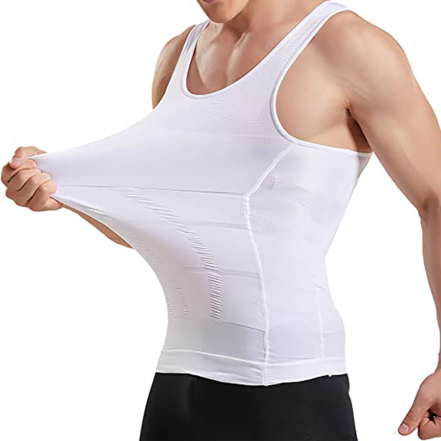 Fajas Para Hombres Faja Reductora De Hombre Men Body Abdomen Control Tee Shapers
