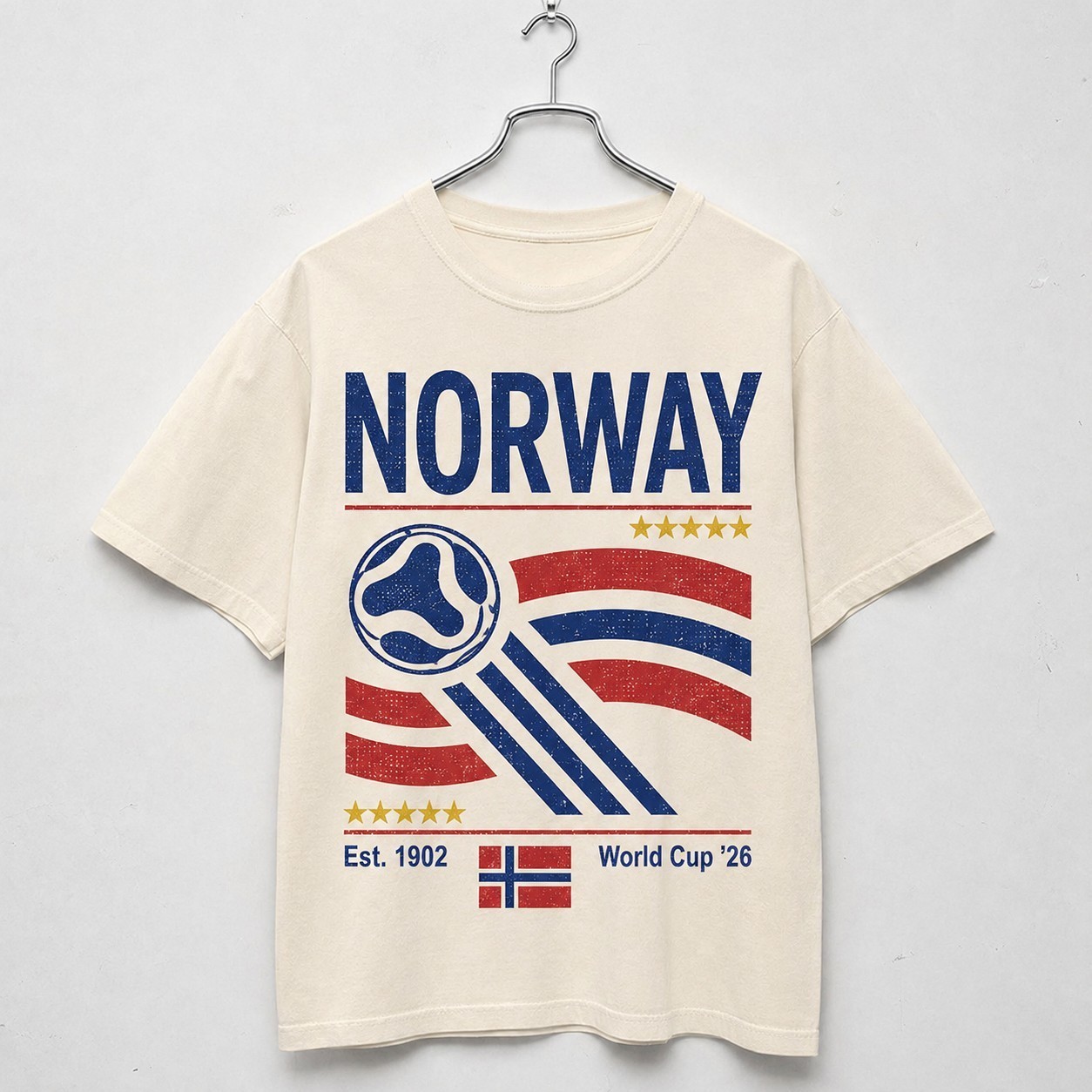 Norway Soccer Graphic T-Shirt World Cup 2026 Fan Shirt Size S-5XL