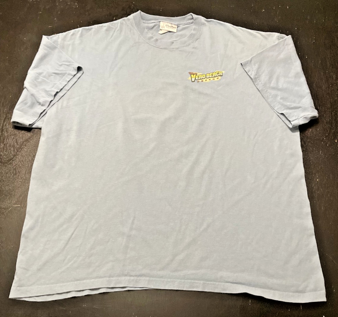 Vintage Disney Parks Vero Beach Resort T-Shirt, Light Blue, Size: 2XL XXL