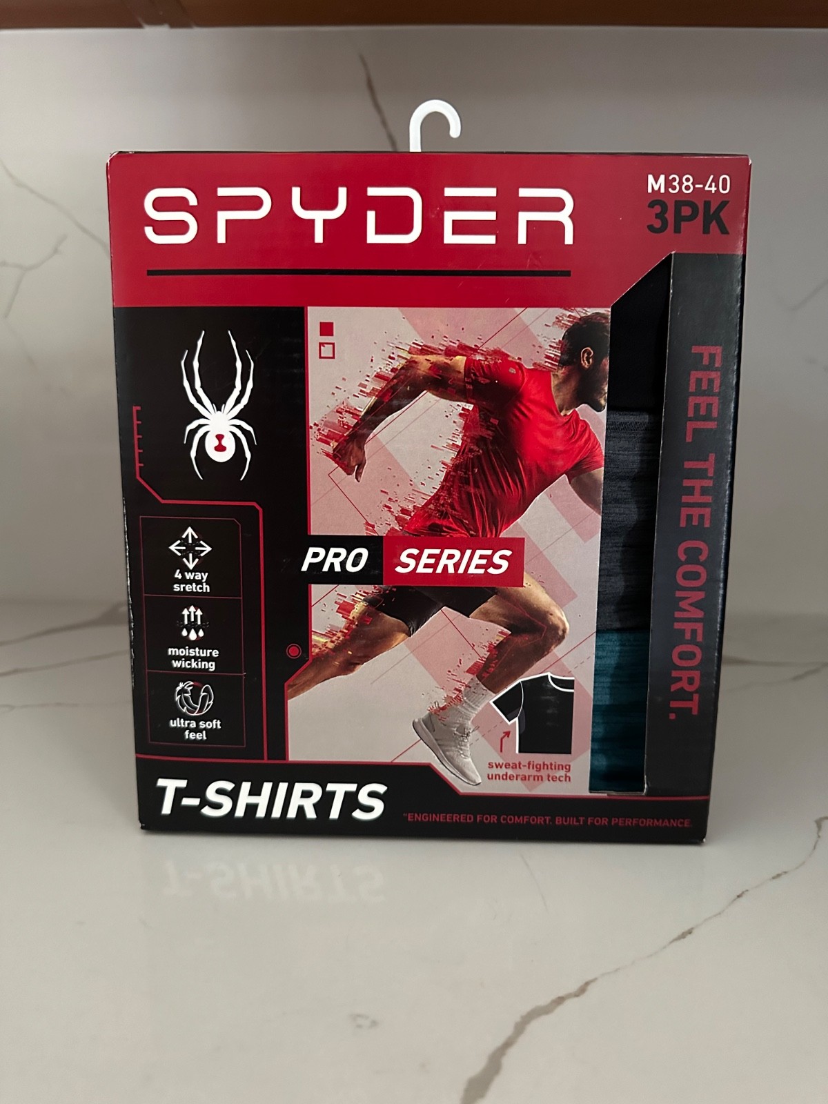 SPYDER *NEW* Men&rsquo;s Pro Series Black, Gray & Green 3PK T-Shirts (size M)