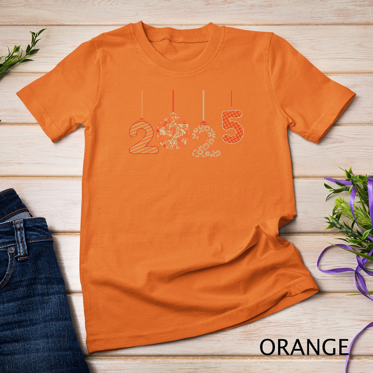 Minimalist 2025 Chic and Modern New Year Design Funny T-shirt Unisex T-shirt